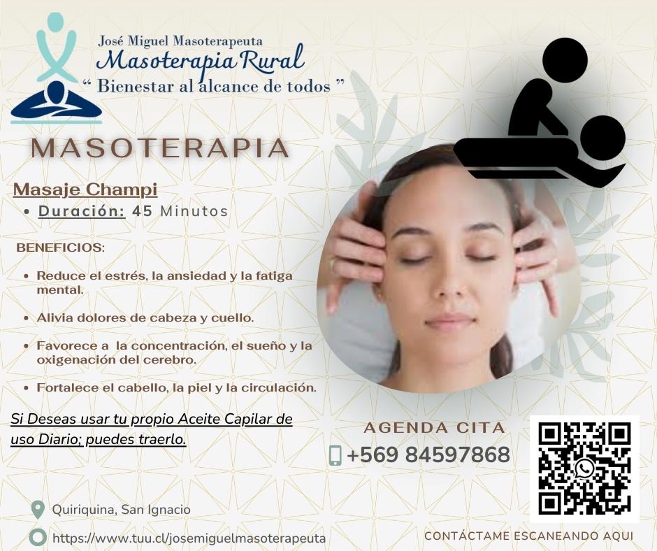 Imagen numero 2 del servicio MASAJE CHAMPI