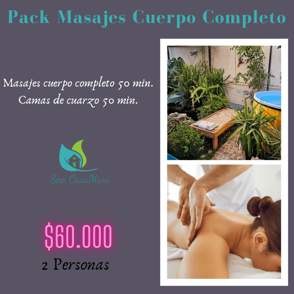 Imagen numero 1 del servicio Pack Masajes cuerpo completo 2 personas