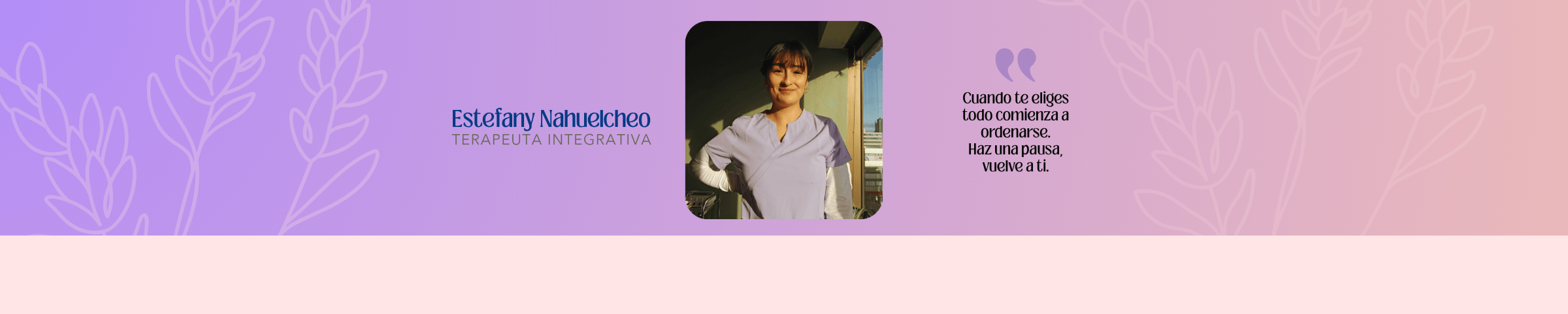 Banner de la store Estefany Nahuelcheo Terapeuta Integrativa