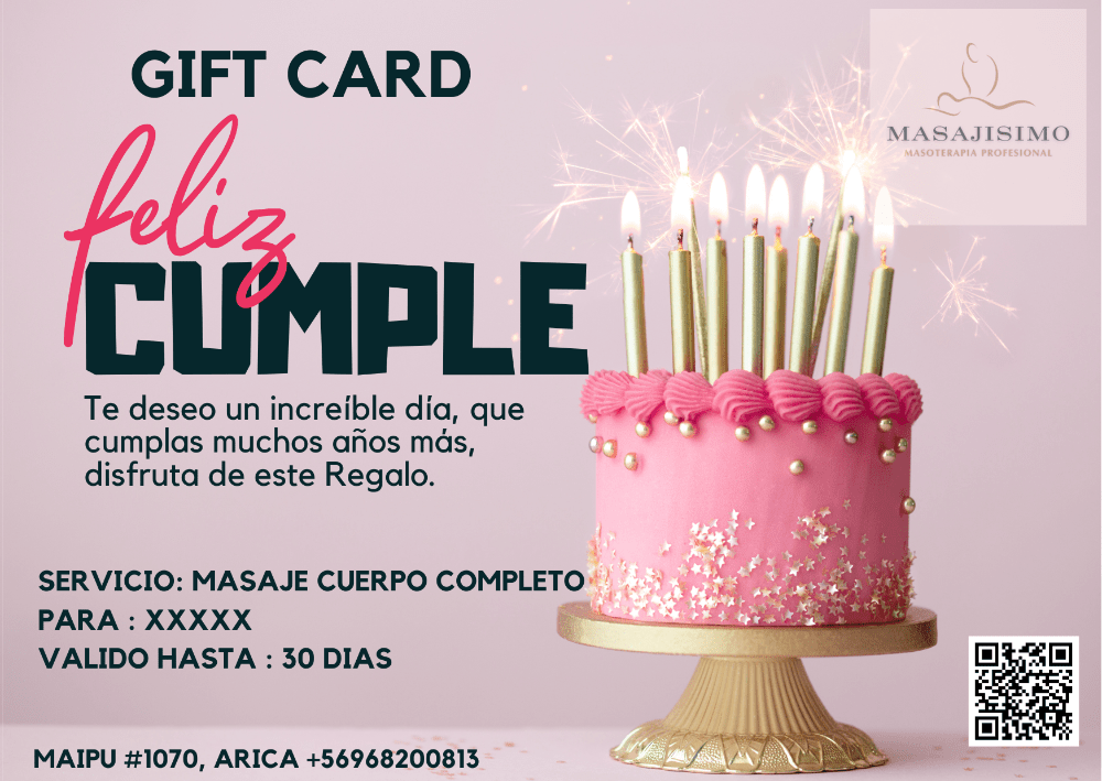 Imagen numero 1 del servicio Gift Card "Feliz Cumpleaños"