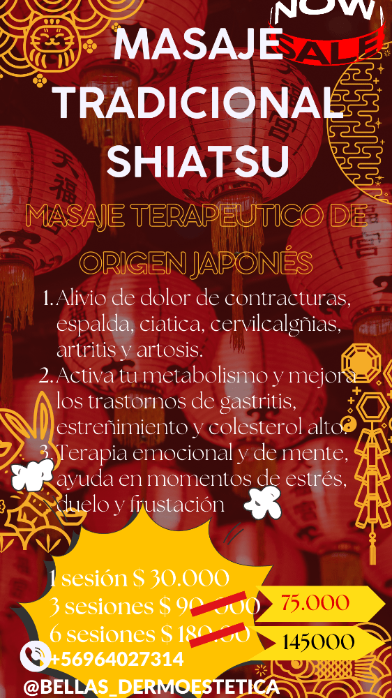 Imagen numero 1 del servicio Masaje Tradicional Shiatsu
