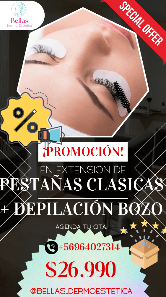 Imagen numero 1 del servicio Extensiones de Pestañas Clásicas + Depilación Bozo